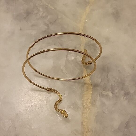 Jules Smith Snake Charmer Arm Cuff Bracelet 12K Gold Wrap Dainty Feminine Boho - Picture 5 of 6